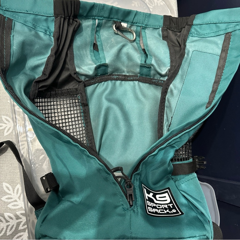 K9 Sport Sack Trainer Dog Backpack Carrier hike Teal for Small Dogs toy poodle - Picture 12 of 16